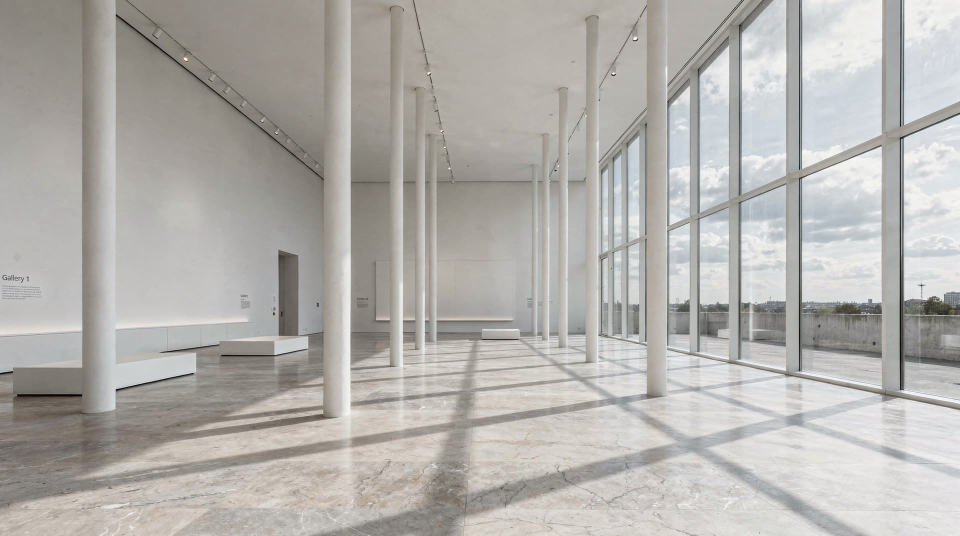 Atmospheric architectural interior representing systematic, automated operations